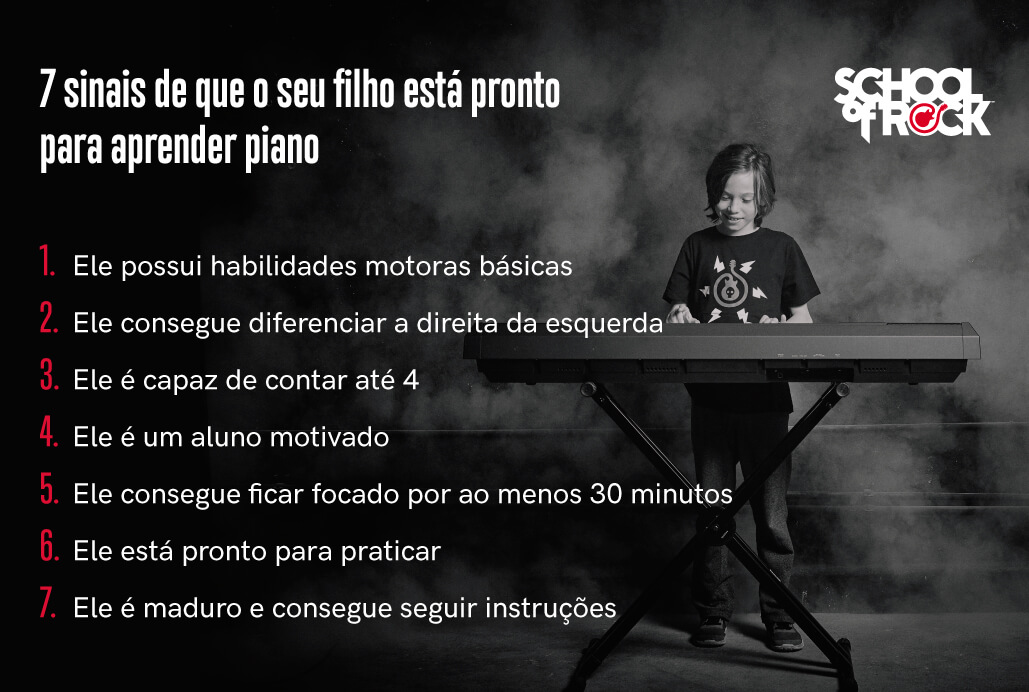 Lista de 7 Sinais de que Seu Filho Está Preparado para Aprender Piano