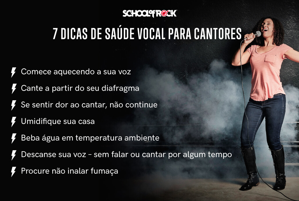 Lista de 7 dicas de saúde vocal para cantores
